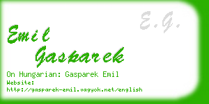 emil gasparek business card